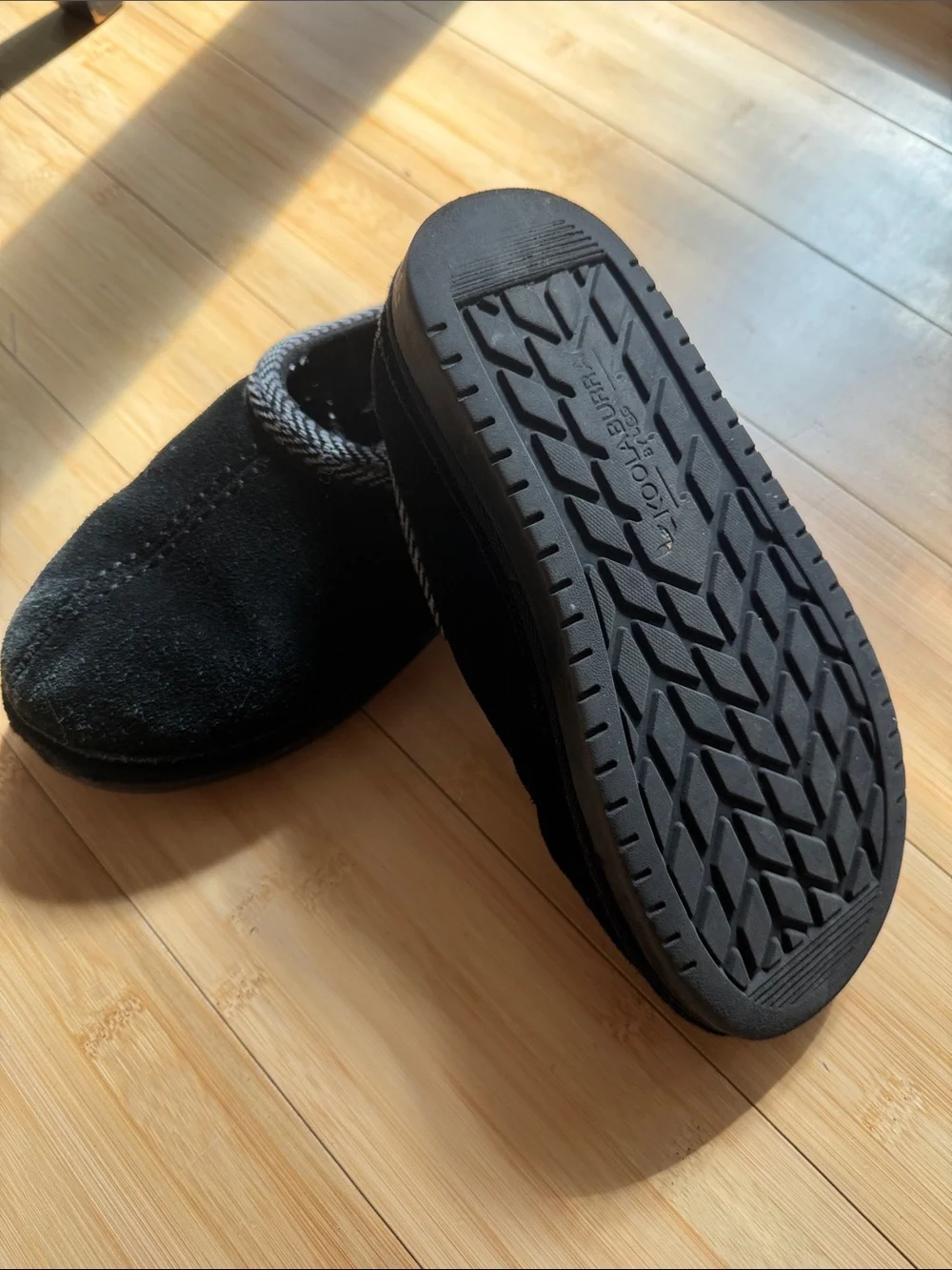 UGG Kids Black Slip-On Cozy Mules